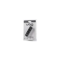 UGo UHU-1011 HUB USB 2.0 UGO 4-PORTY AKTYWNY Z WŁĄCZNIKIEM CZARNY | Sklep ITnes.pl - IT for BUSINESS