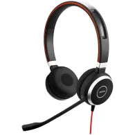 Słuchawki nauszne Jabra Evolve 40 UC 6399-829-209 - Czarne, Czerwone, Kolor srebrny | Sklep ITnes.pl - IT for BUSINESS