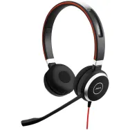 Słuchawki nauszne Jabra Evolve 40 UC 6399-829-209 - Czarne, Czerwone, Kolor srebrny | Sklep ITnes.pl - IT for BUSINESS