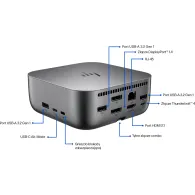 Stacja dokująca HP Thunderbolt 4 100W G6 Dock 9X472AA - Zasilacz 120W, Szara