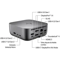 Stacja dokująca HP Thunderbolt 4 Ultra 280W G6 Dock AW5M5UT - Zasilacz 330W, Szara