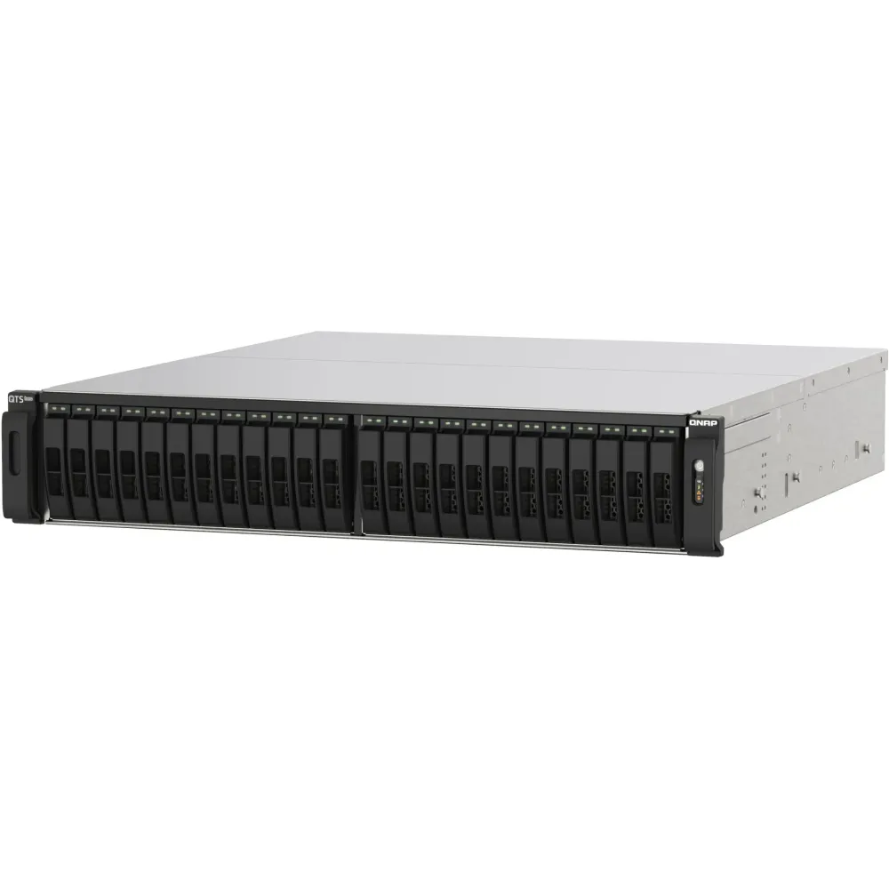 Serwer NAS QNAP Rack TS-H2490FU-7302P-128 - Rack (2U)/AMD EPYC 7302P/128 GB RAM/24 wnęk/hot-swap/3 lata Carry-in - zdjęcie