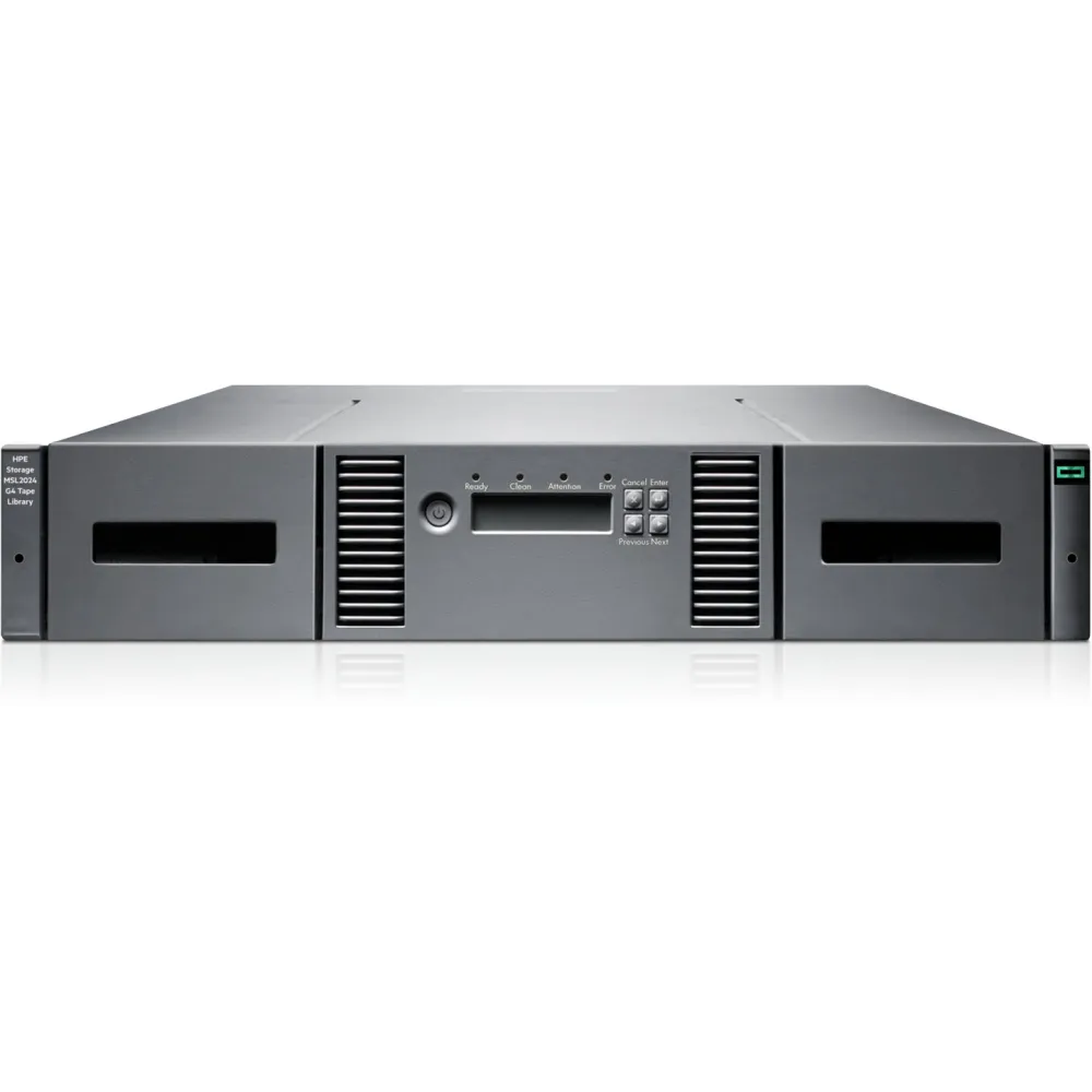 Bibioteka taśmowa HPE Storage MSL2024 Tape Library 1x MSL LTO-8 SAS Drive 15x LTO-8 30TB Data Cartridges P77036-B25