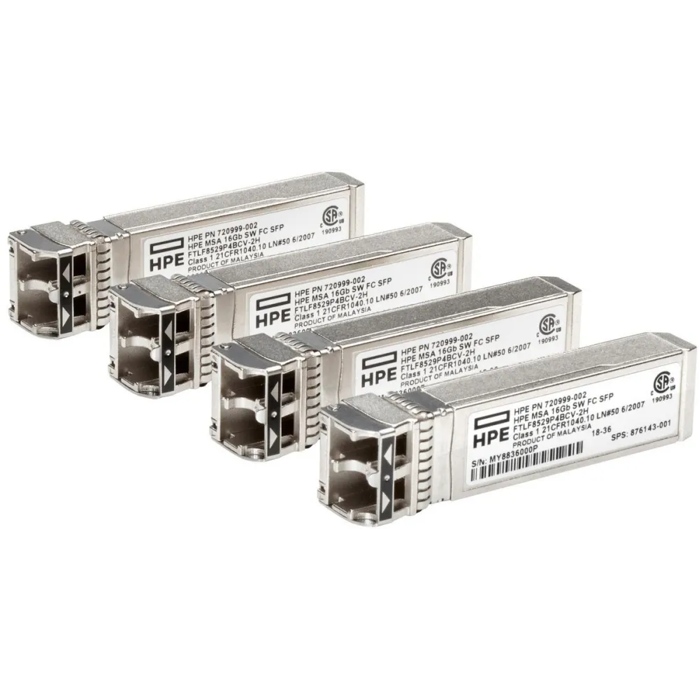 Zestaw modułów SPF HPE MSA 32Gb SFP+ Short Wave Fibre Channel 4-pack Transceiver Bundle P88919-B25
