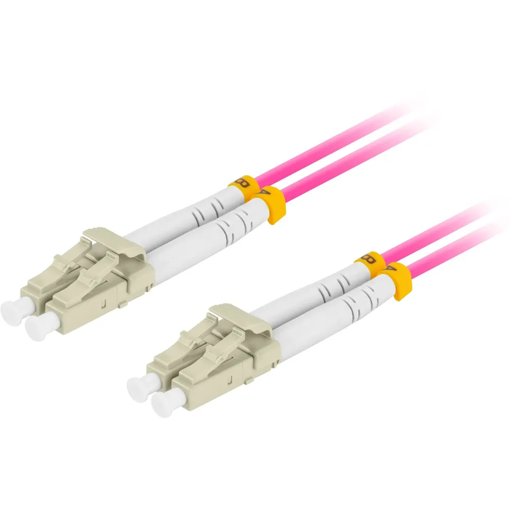 Patchcord światłowodowy Lanberg FO-LULU-MD41-0010-VT, duplex, LC|UPC-LC|UPC, wielomodowy 50|125, długość 1m | Sklep ITnes.pl, IT for BUSINESS