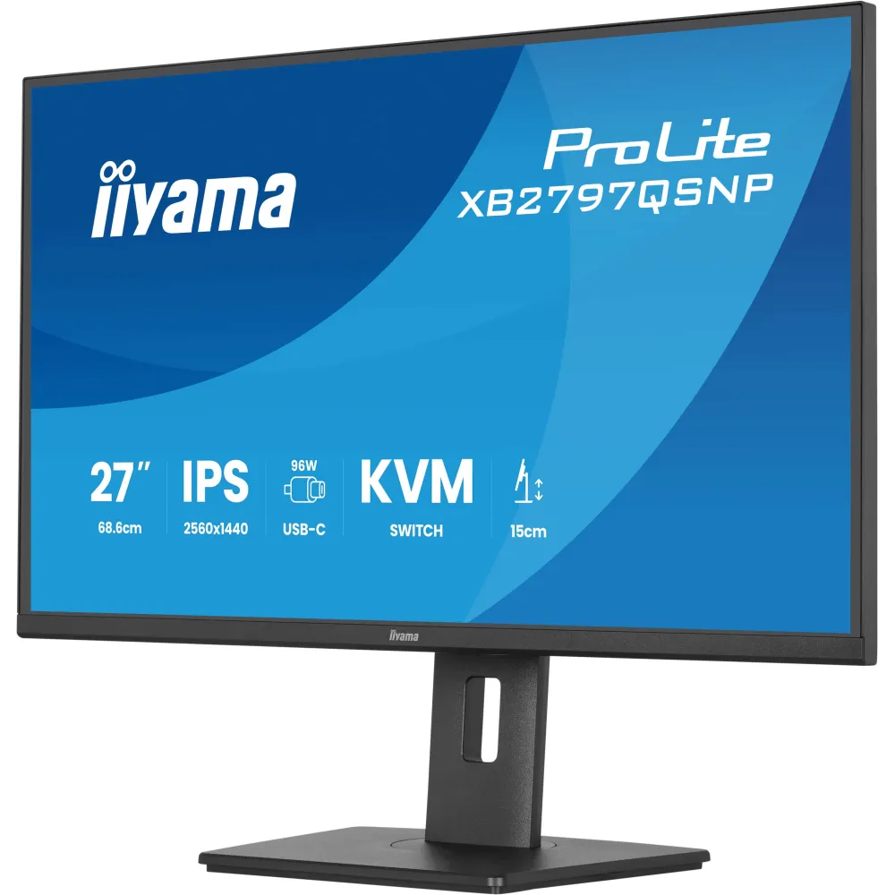 Zdjęcie produktu Monitor iiyama ProLite XB2797QSNP-B1 - 27"/2560x1440 (QHD)/75Hz/IPS/pivot/USB-C/Czarny