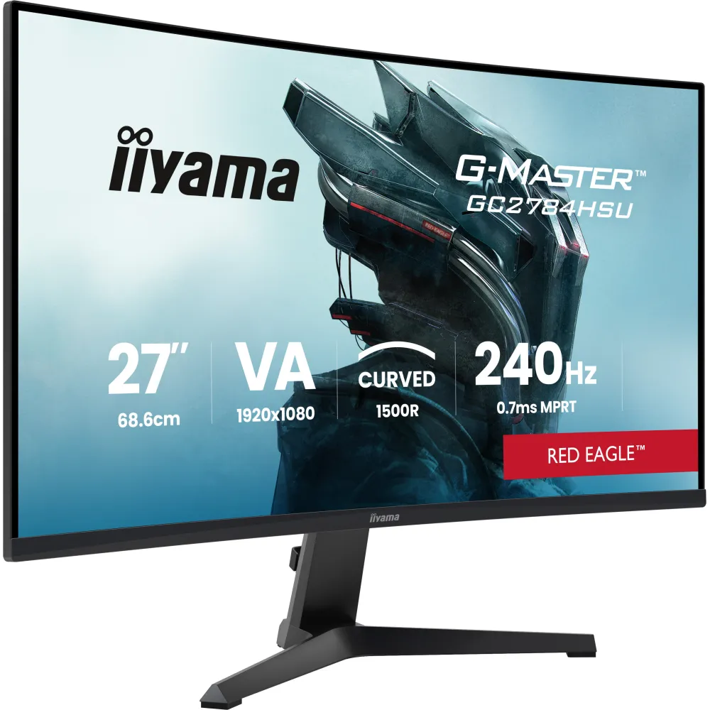 Monitor iiyama G-MASTER GC2784HSU-B1 - 26,8"/1920x1080 (Full HD)/240Hz/zakrzywiony/VA/FreeSync/HDR/Czarny