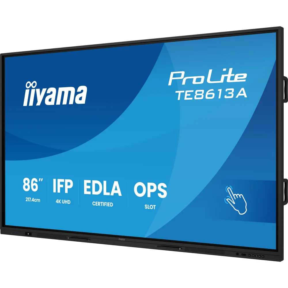 Monitor iiyama ProLite TE8613A-B2AG - 85,6"/3840x2160 (4K)/IPS/8 ms/dotykowy/USB-C/Czarny