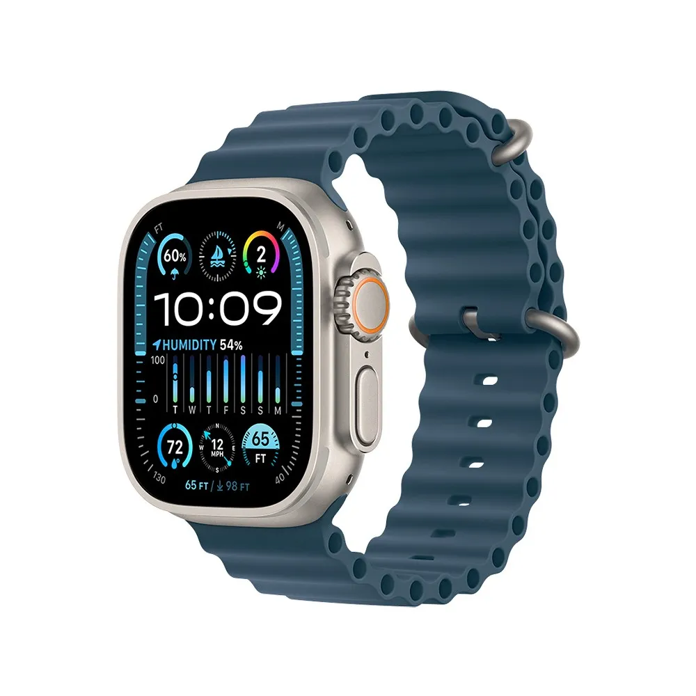 Smartwatch Apple Watch Ultra 2 MREG3WB/A - 49 mm GPS + Cellular tytan z paskiem Ocean w kolorze niebieskim Smartwatch Apple Watch Ultra 2 MREG3WB/A - 49 mm GPS + Cellular tytan z paskiem Ocean w kolorze niebieskim