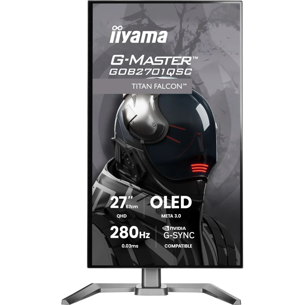 Monitor iiyama G-MASTER GOB2701QSC-B1 - 26,5"/2560x1600 (WQXGA)/280Hz/16:10/WOLED/HDR/0,03 ms/pivot/Czarny