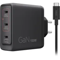 Ładowarka sieciowa Lenovo Multi-port USB-C 100W GaN Charger 40AW100BEU, 3x USB-C, Czarna | Sklep ITnes.pl, IT for BUSINESS