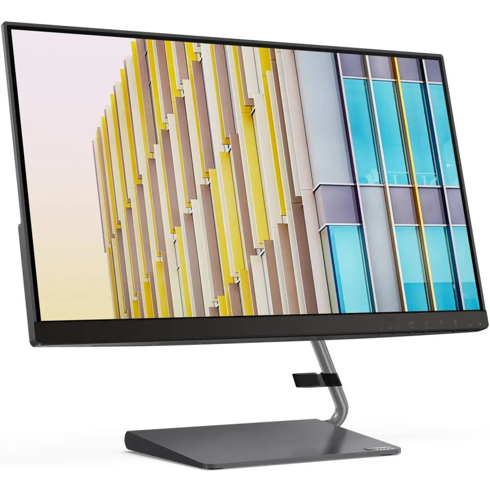 Monitor Lenovo Q24h-10 66A8GAC6EU - 23,8"/2560x1440 (QHD)/75Hz/IPS/FreeSync/14 ms/USB-C/Warm Gray - zdjęcie