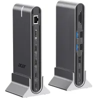 Stacja dokująca Acer USB-C Universal Docking Station 15-in-1 HP.DSCAB.022 - 3x USB-C, 5x USB-A, DP, 2x HDMI, RJ-45, SD|microSD