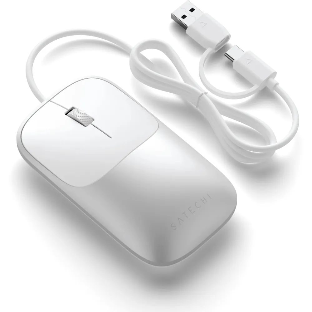 Mysz przewodowa Satechi Slim LX Wired Mouse ST-MULXS, USB-A|USB-C, Srebrna | Sklep ITnes.pl, IT for BUSINESS