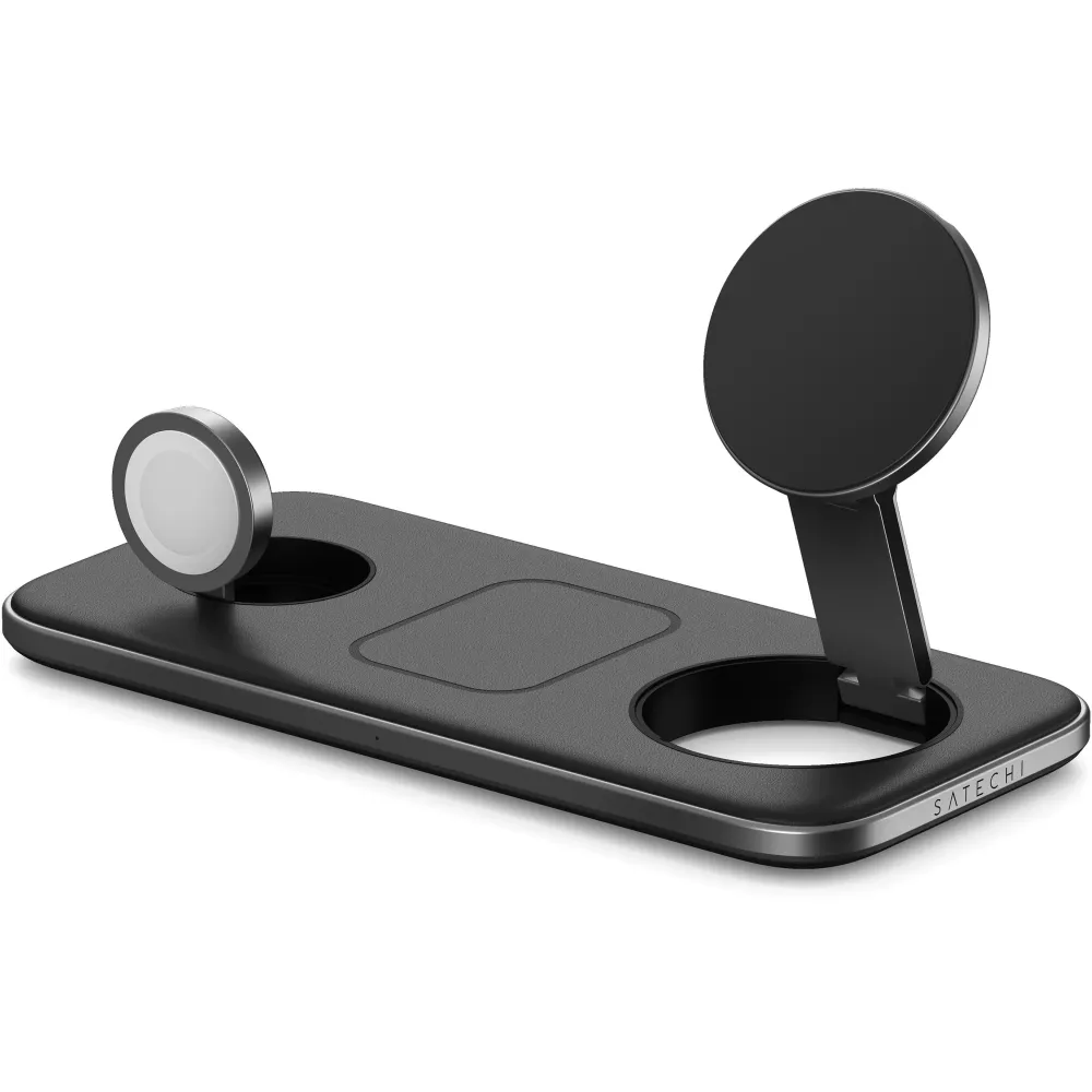 Ładowarka bezprzewodowa Satechi Qi2 Trio Wireless Charging Pad ST-QTPM-EA, 15W dla smartfonów, 5W dla AirPods, 5W Apple Watch | Sklep ITnes.pl, IT for BUSINESS