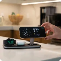 Ładowarka bezprzewodowa Satechi Qi2 Trio Wireless Charging Pad ST-QTPM-EA, 15W dla smartfonów, 5W dla AirPods, 5W Apple Watch | Sklep ITnes.pl, IT for BUSINESS