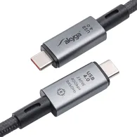 Kabel Akyga USB4 USB-C AK-USB-45, 1 m, 40Gbps, 8K 60Hz, 240W, Czarny | Sklep ITnes.pl, IT for BUSINESS