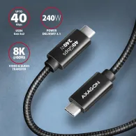 Kabel AXAGON USB4 USB-C BUCM4X-CM05AB, 0,5 m, 40Gbps, 8K 60Hz, PD 3.1 240W, Czarny | Sklep ITnes.pl, IT for BUSINESS