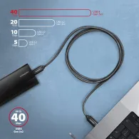 Kabel AXAGON USB4 USB-C BUCM4X-CM05AB, 0,5 m, 40Gbps, 8K 60Hz, PD 3.1 240W, Czarny | Sklep ITnes.pl, IT for BUSINESS