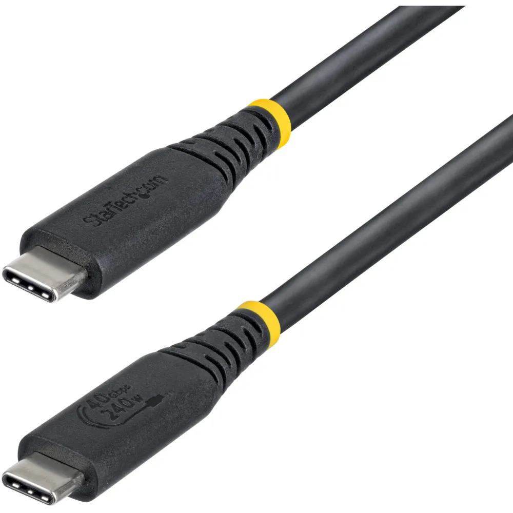 Kabel StarTech USB4 USB-C CC50CM40GUSB4TP, 0,5 m, 40Gbps, DP 2.1 8K 60Hz, 240W, Czarny | Sklep ITnes.pl, IT for BUSINESS