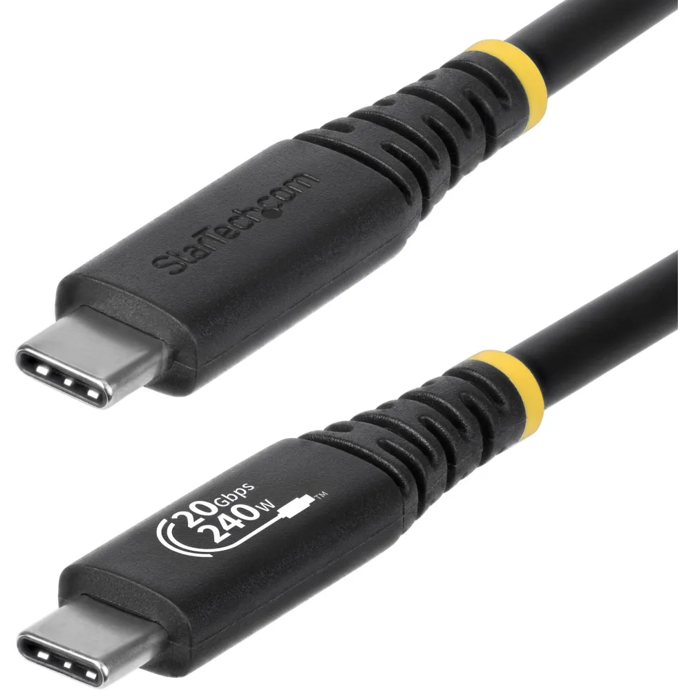 Kabel StarTech USB4 USB-C CC2M20GUSB4TP, 1,8 m, 20Gbps, DP 2.1 4K 120Hz, 240W, Czarny | Sklep ITnes.pl, IT for BUSINESS