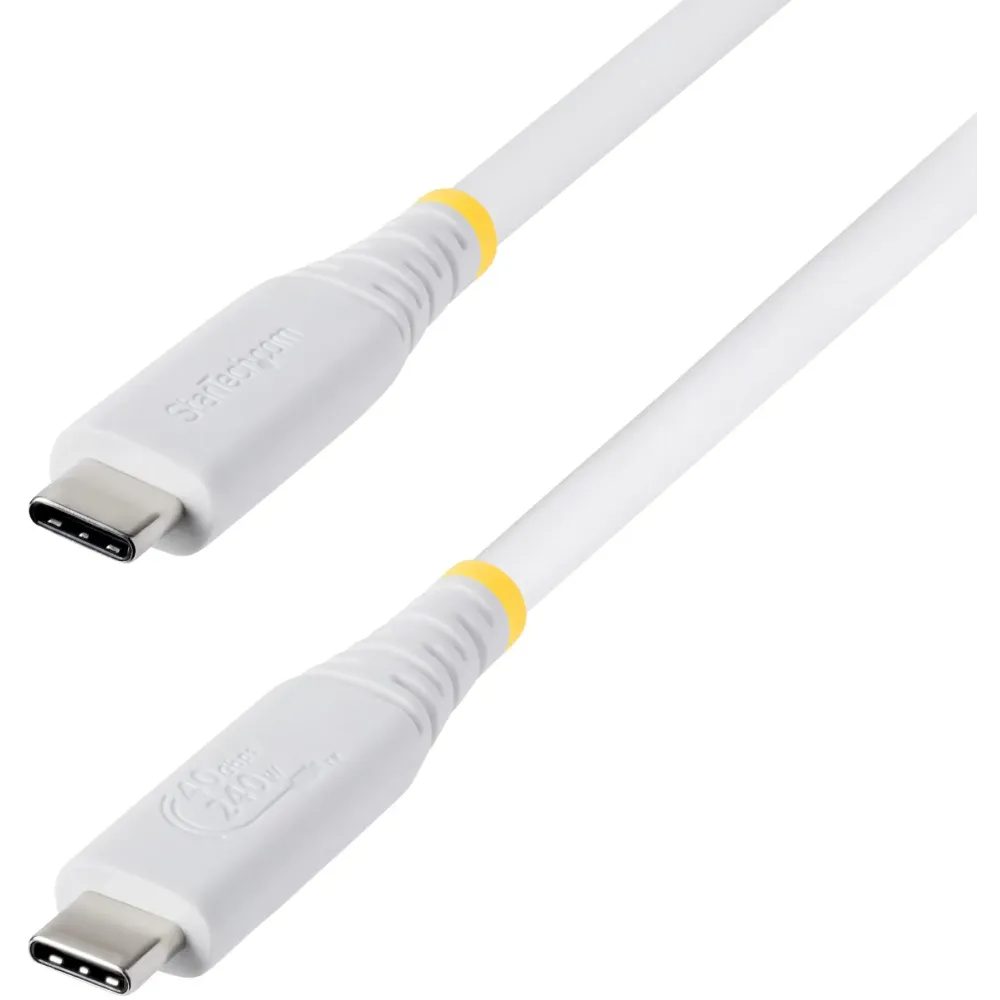 Kabel StarTech USB4 USB-C CC1M40GUSB4TPW, 1 m, 40Gbps, DP 2.1 8K 60Hz, 240W, Biały | Sklep ITnes.pl, IT for BUSINESS
