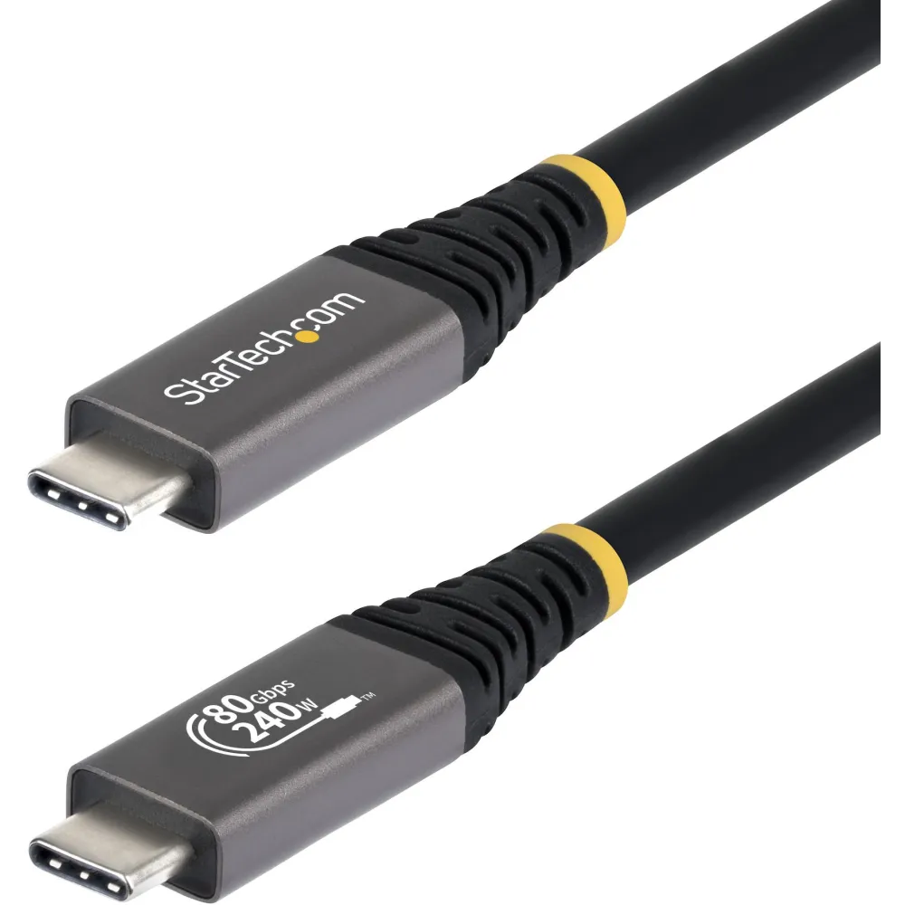 Kabel StarTech USB4 USB-C CC50CM80GUSB4CABLE, 0,5 m, 80Gbps, DP 2.1 8K 120Hz, 240W, Czarny | Sklep ITnes.pl, IT for BUSINESS