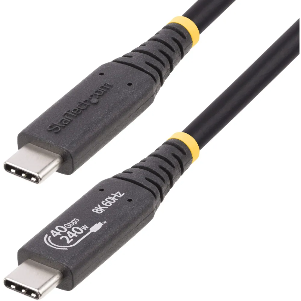 Kabel StarTech USB4 USB-C 1M-40G-USB4-CABLE, 1 m, 40Gbps, DP 2.1 8K 120Hz, 240W, Czarny | Sklep ITnes.pl, IT for BUSINESS