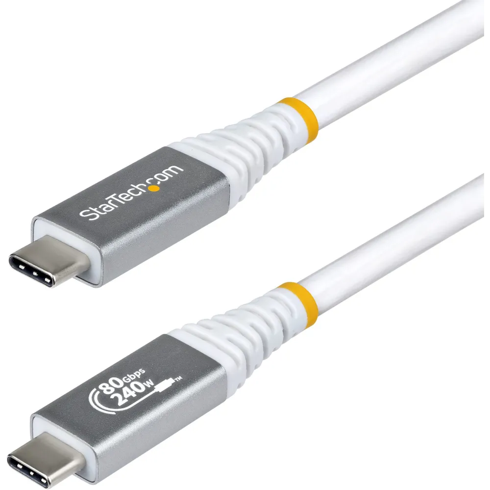 Kabel StarTech USB4 USB-C CC1M80GUSB4CABLEW, 1 m, 80Gbps, DP 2.1 8K 120Hz, 240W, Czarny | Sklep ITnes.pl, IT for BUSINESS