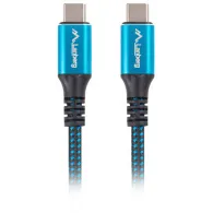 Kabel Lanberg USB-C USB4 CA-CMCM-45CU-0012-BK, 100W, 8K, 60Hz, 120cm, Czarno-niebieski | Sklep ITnes.pl, IT for BUSINESS
