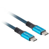 Kabel Lanberg USB-C USB4 CA-CMCM-45CU-0012-BK, 100W, 8K, 60Hz, 120cm, Czarno-niebieski | Sklep ITnes.pl, IT for BUSINESS