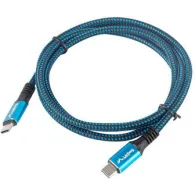 Kabel Lanberg USB-C USB4 CA-CMCM-45CU-0012-BK, 100W, 8K, 60Hz, 120cm, Czarno-niebieski | Sklep ITnes.pl, IT for BUSINESS