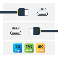 Kabel StarTech USB4 USB-C CC3M20GUSB4CX, 3 m, 20Gbps, DP 2.1 4K 120Hz, 60W, Czarny | Sklep ITnes.pl, IT for BUSINESS