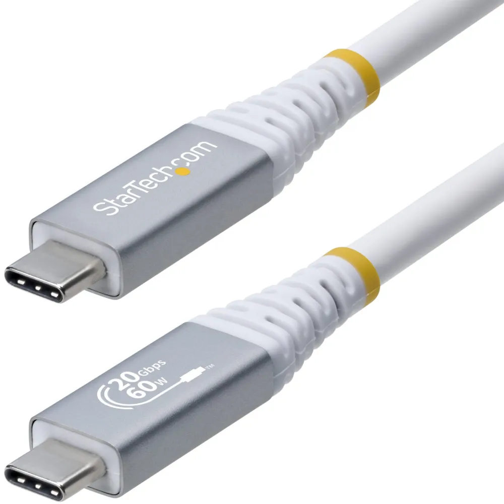 Kabel StarTech USB4 USB-C CC3M20GUSB4CXW, 3 m, 20Gbps, DP 2.1 4K 120Hz, 60W, Biały | Sklep ITnes.pl, IT for BUSINESS
