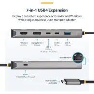 Replikator portów StarTech 7-in-1 USB4 Multiport Adapter 174B-USB4-MULTIPORT