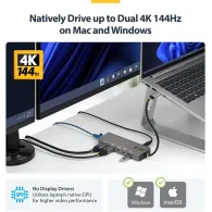 Replikator portów StarTech 7-in-1 USB4 Multiport Adapter 174B-USB4-MULTIPORT