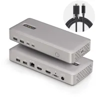Replikator portów StarTech Dual-Monitor USB4 Docking Station 155UE-USB4-DOCK - 3x USB-C, 4x USB-A, 2x HDMI, LAN, Zasilanie