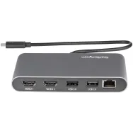 Replikator portów StarTech Dual-Monitor Thunderbolt Mini Dock TB3DKM2HDL - 2x USB-A, 2x HDMI, LAN