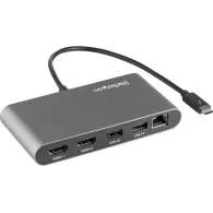 Replikator portów StarTech Dual-Monitor Thunderbolt Mini Dock TB3DKM2HDL - 2x USB-A, 2x HDMI, LAN