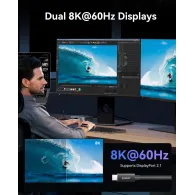 Kabel USB-C Thunderbolt 5 Orico TBZ5-15-BK-BP - 1 m, 240W, 80Gb|s, 8K 60Hz, Czarny