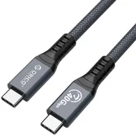 Kabel USB-C Thunderbolt 4 Orico TBZ4-20-GY-BP - 2 m, 100W, 40Gb|s, 8K 60Hz, Czarny