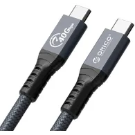 Kabel USB-C Thunderbolt 4 Orico TBZ4-20-GY-BP - 2 m, 100W, 40Gb|s, 8K 60Hz, Czarny