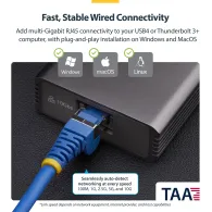 Karta sieciowa USB-C StarTech USB4-10GBE-ETHERNET - USB4, 10GbE, Szara