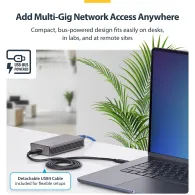 Karta sieciowa USB-C StarTech USB4-10GBE-ETHERNET - USB4, 10GbE, Szara