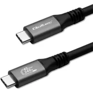 Kabel USB-C USB4 Qoltec 50669 - 1 m, 240W, 40Gb|s, 8K 60Hz, Czarny