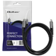 Kabel USB-C USB4 Qoltec 50669 - 1 m, 240W, 40Gb|s, 8K 60Hz, Czarny