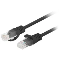 Patchcord Lanberg PCU6-20CC-0100-BK - kat. 6, UTP, 1m, czarny, opakowanie zbiorcze 10 szt