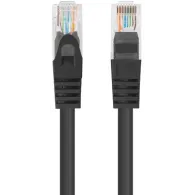 Patchcord Lanberg PCU6-20CC-0100-BK - kat. 6, UTP, 1m, czarny, opakowanie zbiorcze 10 szt