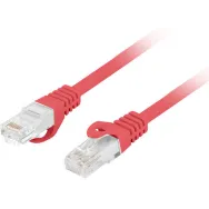 Patchcord Lanberg U/UTP PCU6-10CU-0025-R - 0,25 m, kat. 6, Czerwony