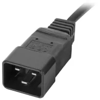 Listwa zasilająca Rack PDU Lanberg PDU-04I1906I-0200-C20-BK - 1U, 4x IEC C19, 6x IEC C13, IEC C20, 4000 W, 16 A, 2m
